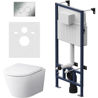 Комплект унитаза с инсталляцией AM.PM Awe IS47001.111700  с клав Pro S белый